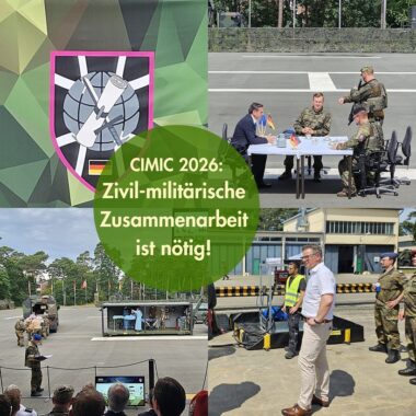 Der Informationstag zu CIMIC Quadriga 2026 in Nienburg-Langendamm macht deutlich, dass militärisch-zivile Zusammenarbeit notwendig ist.