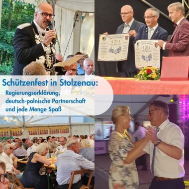 Bekräftigung einer deutsch-polnischen Freundschaft: In Stolzenau haben beim Schützenfest die Bürgermeister der Kommunen ihre Zusammenarbeit bekräftigt.