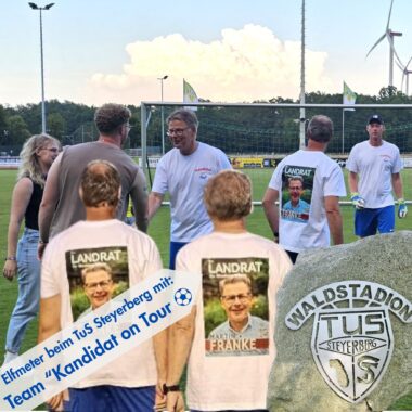 Team "Kandidat on Tour" beim Elfmeterschießen vom TuS Steyerberg.