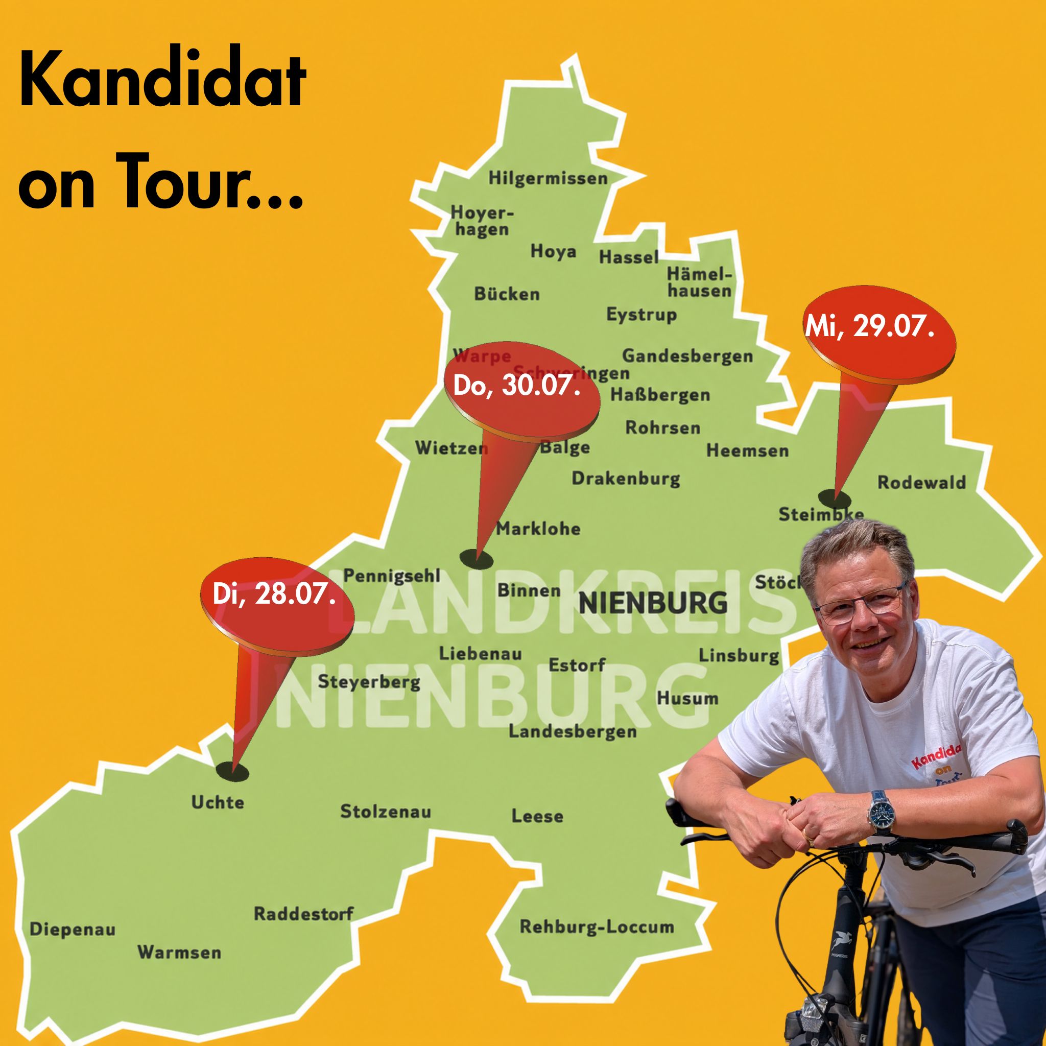 Martin Franke fährt durch die Samtgemeinden Uchte, Steimbke und Weser-Aue.