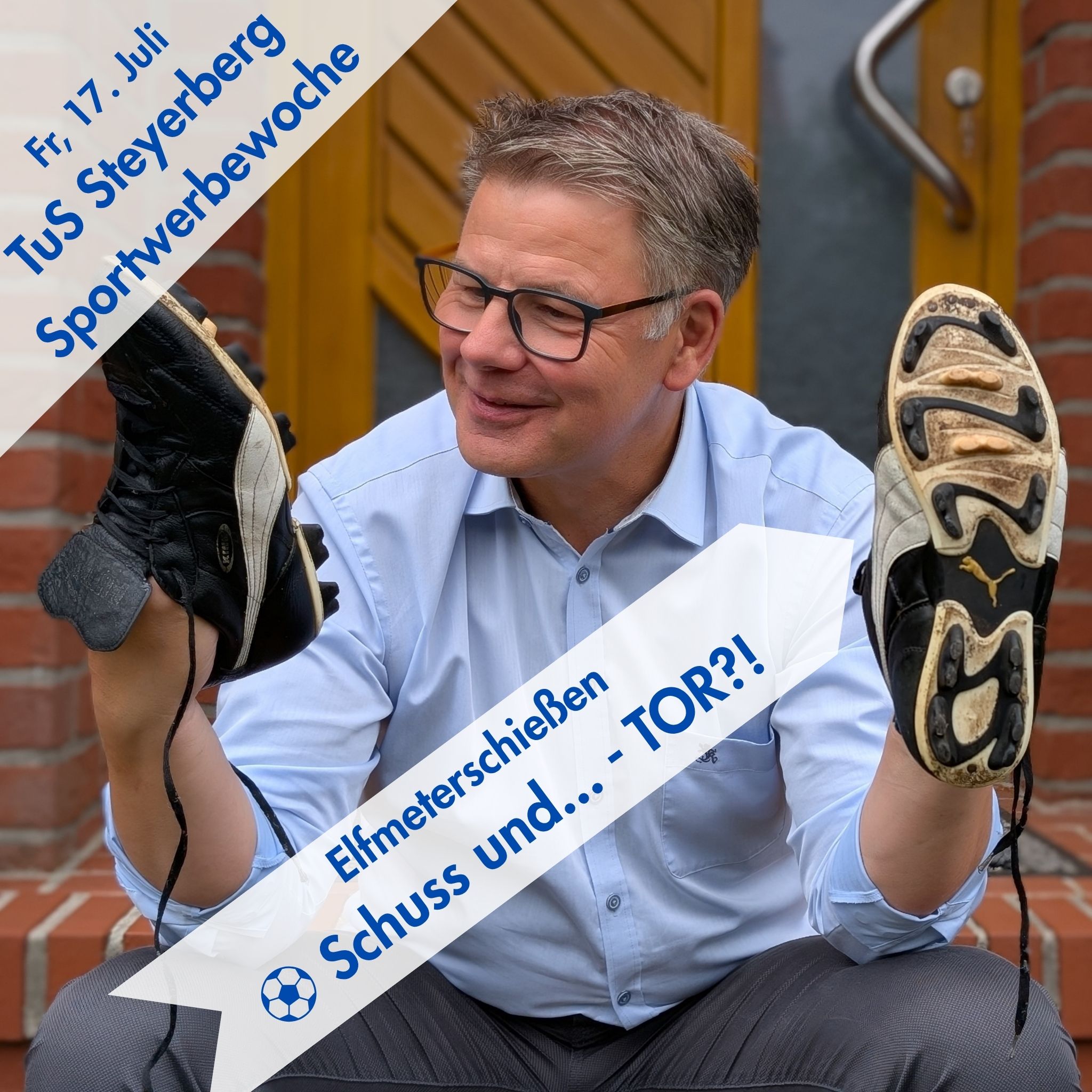 Martin Franke tritt zum Elfmeterschießen beim TuS Steyerberg an.