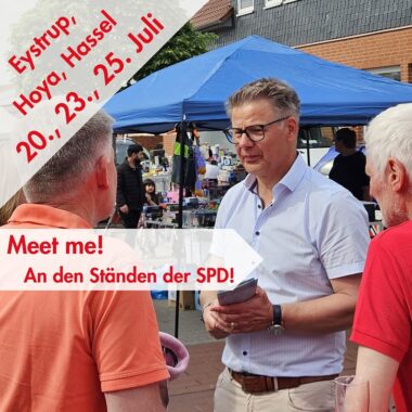 Wahlkampf auf der Straße: Die SPD in der Grafschaft Hoya hat Martin Franke eingeladen.