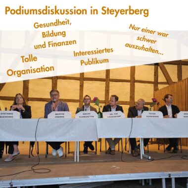 Podiumsdiskussion der Kandidierenden in Steyerberg.
