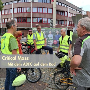 Martin Franke beim Critical Mass mit dem ADFC in Nienburg.