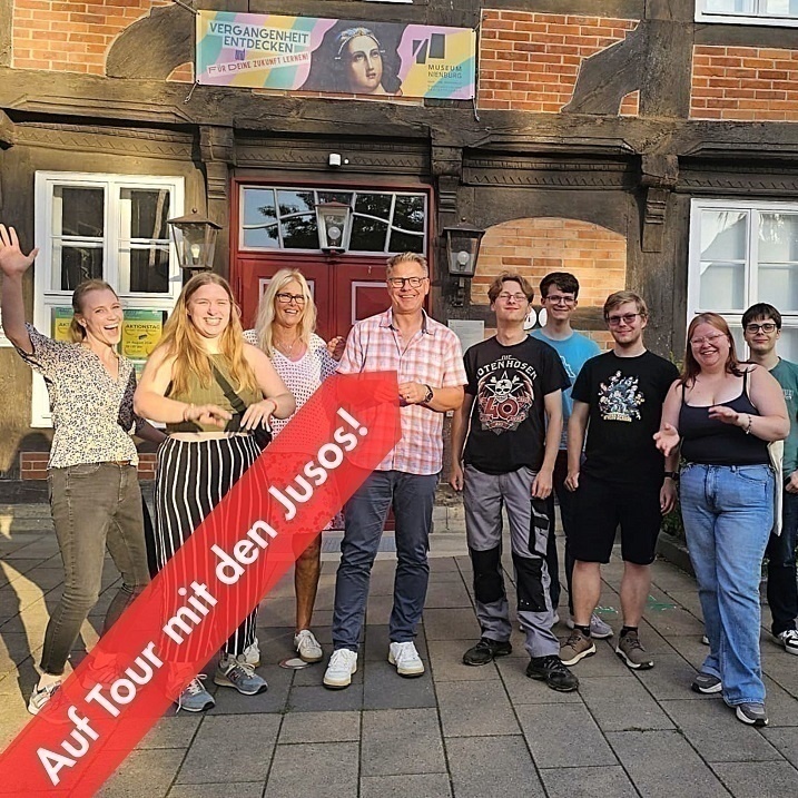 Unterwegs in Nienburg mit den Jusos: Martin Franke.