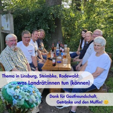In Rodewald an der Alpehütte: Martin Franke im Gespräch.