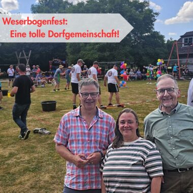 Tolle Dorfgemeinschaft: Martin Franke beim Weserbogenfest in Wienbergen.