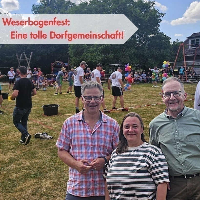 Tolle Dorfgemeinschaft: Martin Franke beim Weserbogenfest in Wienbergen.